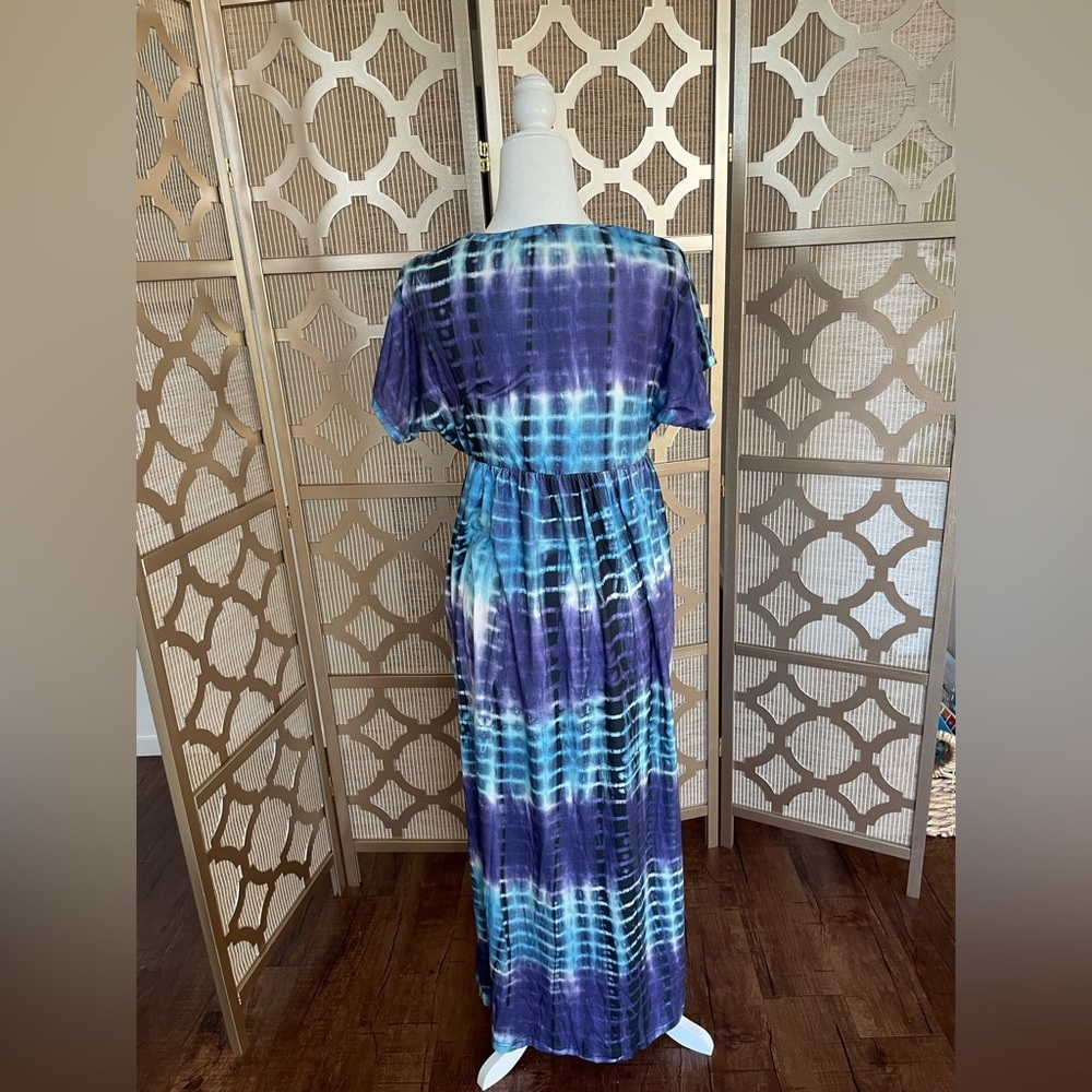 NWOT | Suzanne Betro Tie Dye Maxi Dress | L - Picture 4 of 6